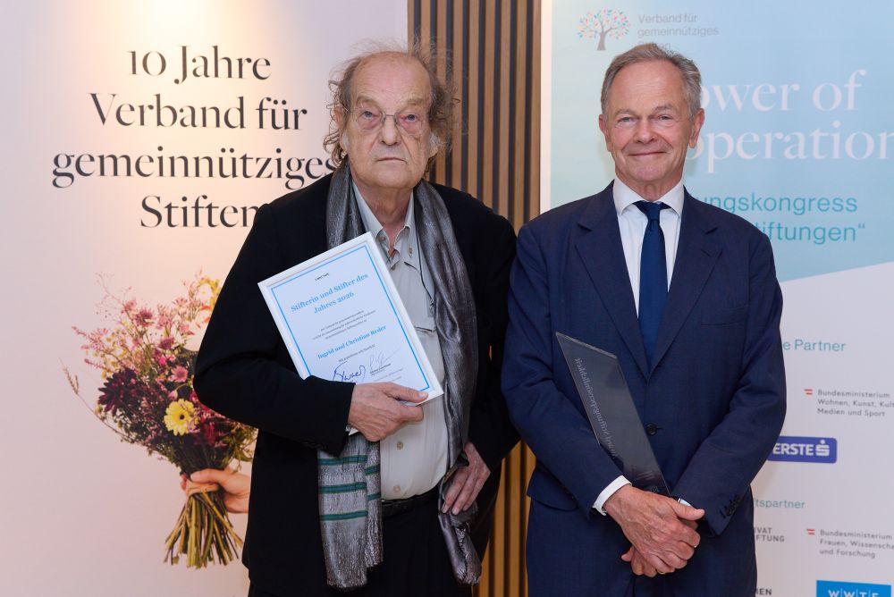 Christian Reder und Andreas Treichl bei den Österreichischen Stiftungsawards 2026 Christian Reder und Andreas Treichl bei den Österreichischen Stiftungsawards 2026